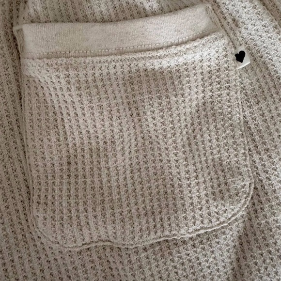 Aerie Cream Waffle Knit Pajama Pants - Picture 8 of 9